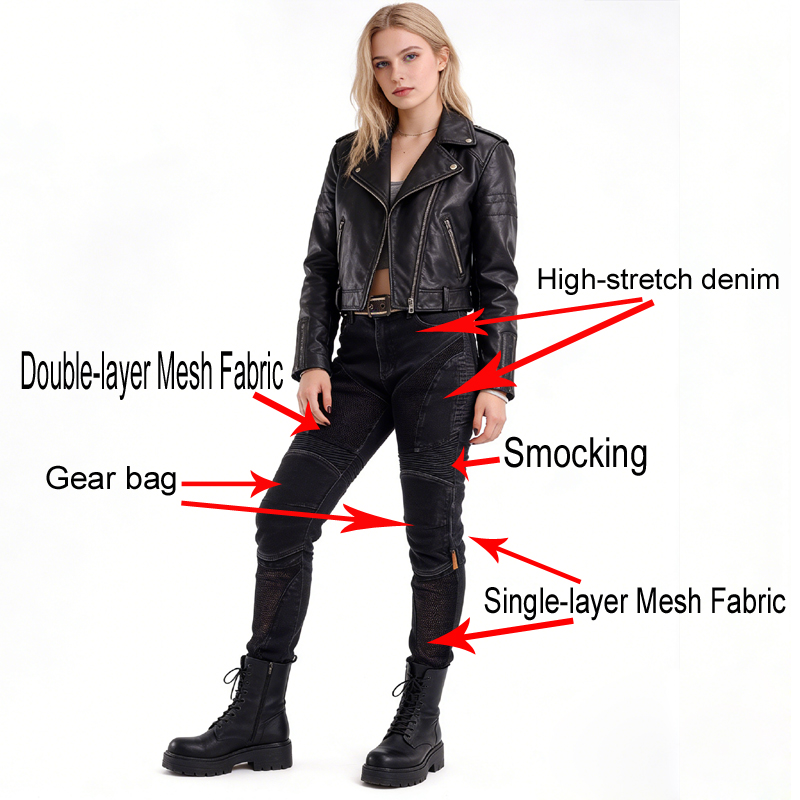 بنطلون ركوب صيفي للنساء من الك - مراجعة Motorcycle Gear For Woman وسعره